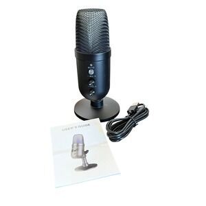 Professional Live Streaming Microphone OS Black Gaming Tech Podcast Narrator